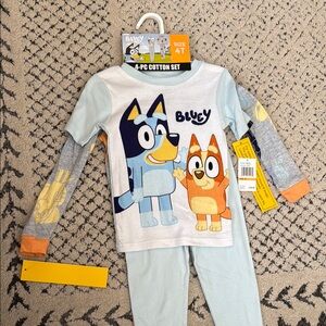 Kids Pajamas Set - Blue and Orange